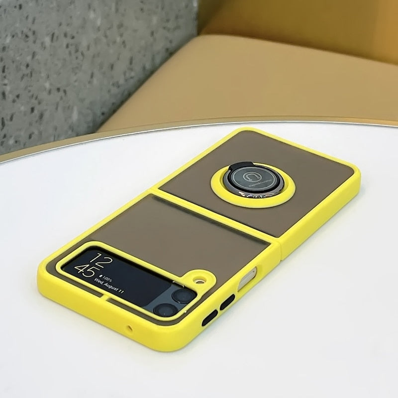 seraCase Shockproof Ring Foldable Samsung Case for Samsung Galaxy Z Flip 3 / Yellow