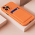 seraCase Fashionable Card Wallet iPhone Case for iPhone 15 Pro Max / Orange