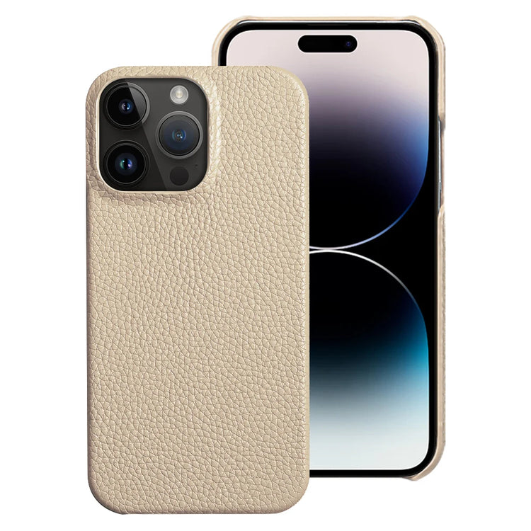 seraCase Genuine Leather Luxury iPhone Case for iPhone 15 Pro Max / Beige