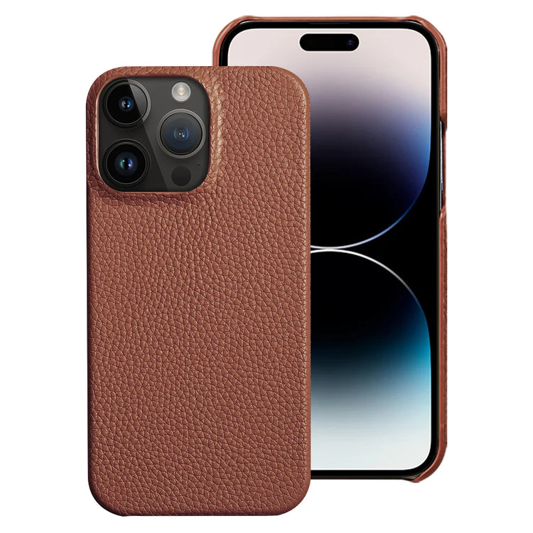 seraCase Genuine Leather Luxury iPhone Case for iPhone 15 Pro Max / Brown