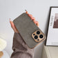 Lambskin Leather iPhone Case with Electroplated Frame