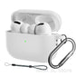seraCase Airpods Case with Key Chain and Lanyard for AirPod Pro2 / White with Hook