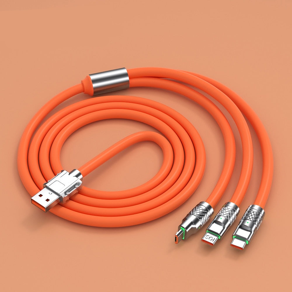 seraCase Fast Charging 3 in 1 Cable for Orange / 1.2M