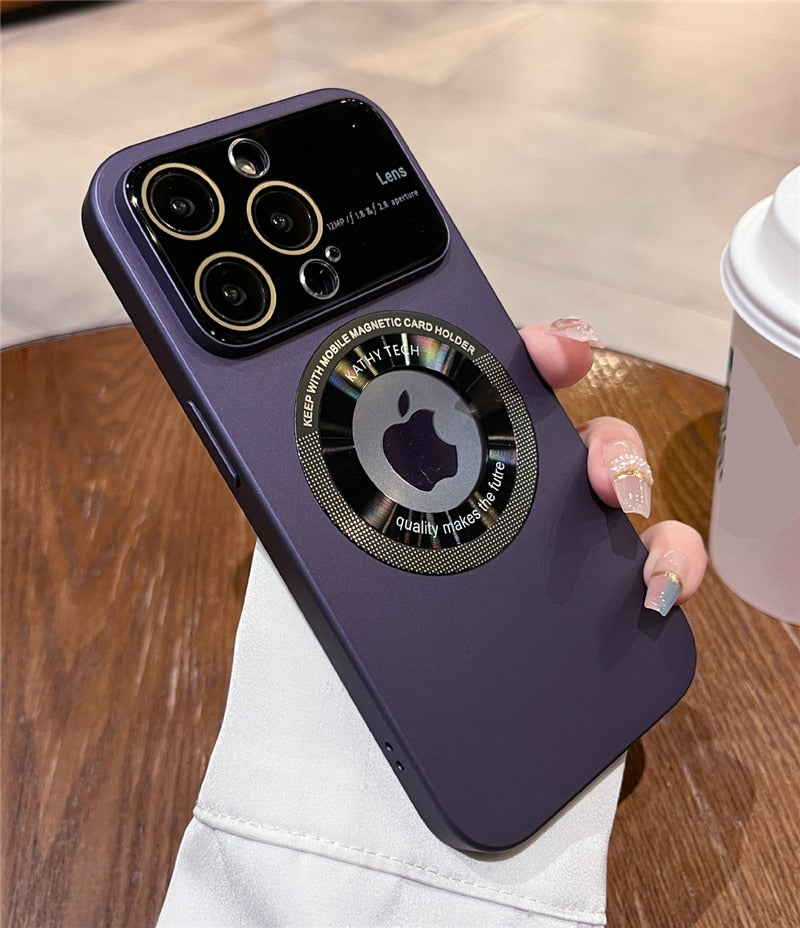 seraCase Premium Magnetic iPhone Case with Logo Hole for iPhone 14 Pro Max / Purple