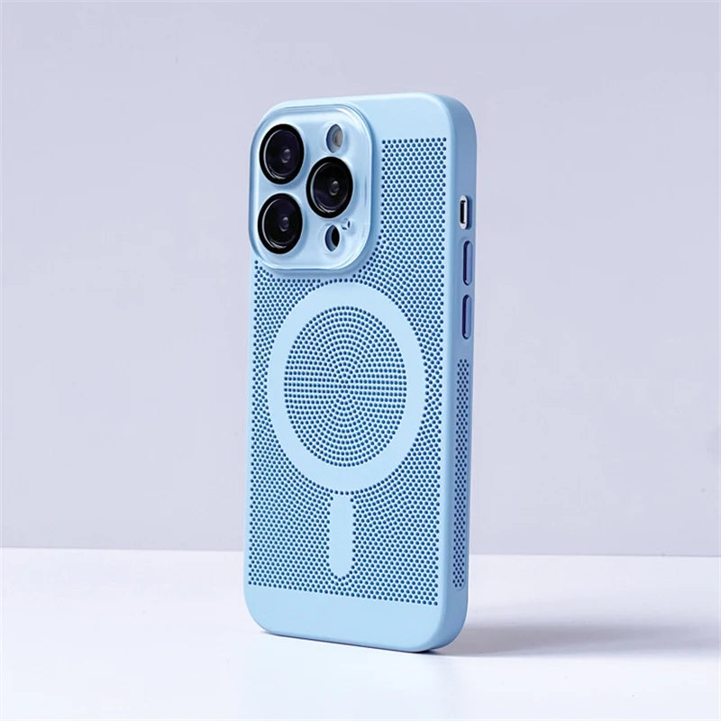 seraCase Mesh Design MagSafe iPhone Case for iPhone 15 Pro Max / Sky Blue