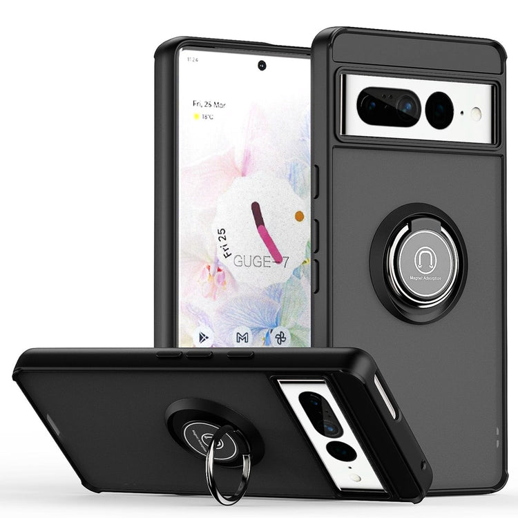 seraCase Sturdy Ring Stand Armor Pixel Case for Google Pixel 7 / Black