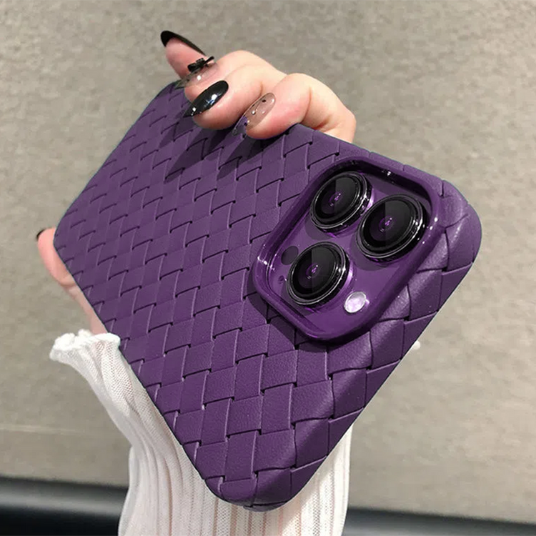 seraCase Breathable Weave Textured iPhone Case for iPhone 15 Pro Max / Purple
