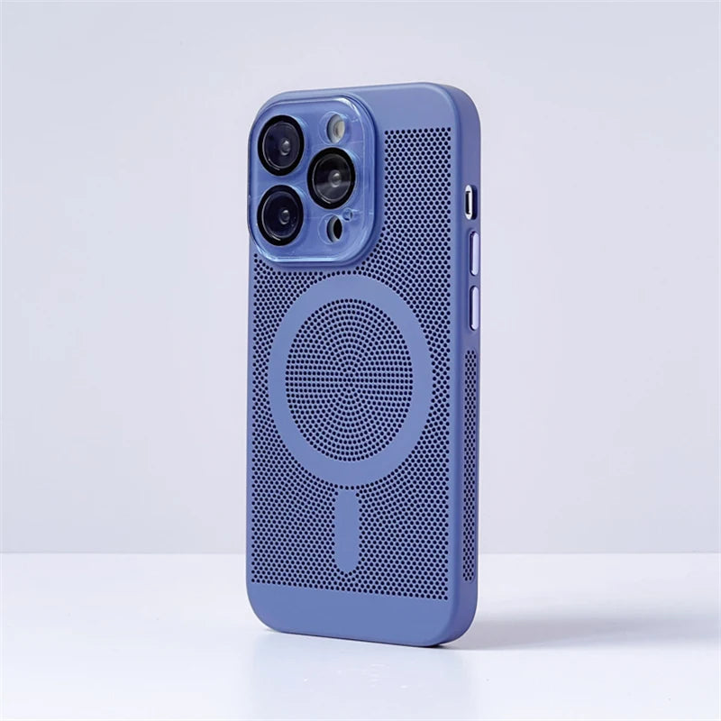 seraCase Mesh Design MagSafe iPhone Case for iPhone 15 Pro Max / Grey Blue