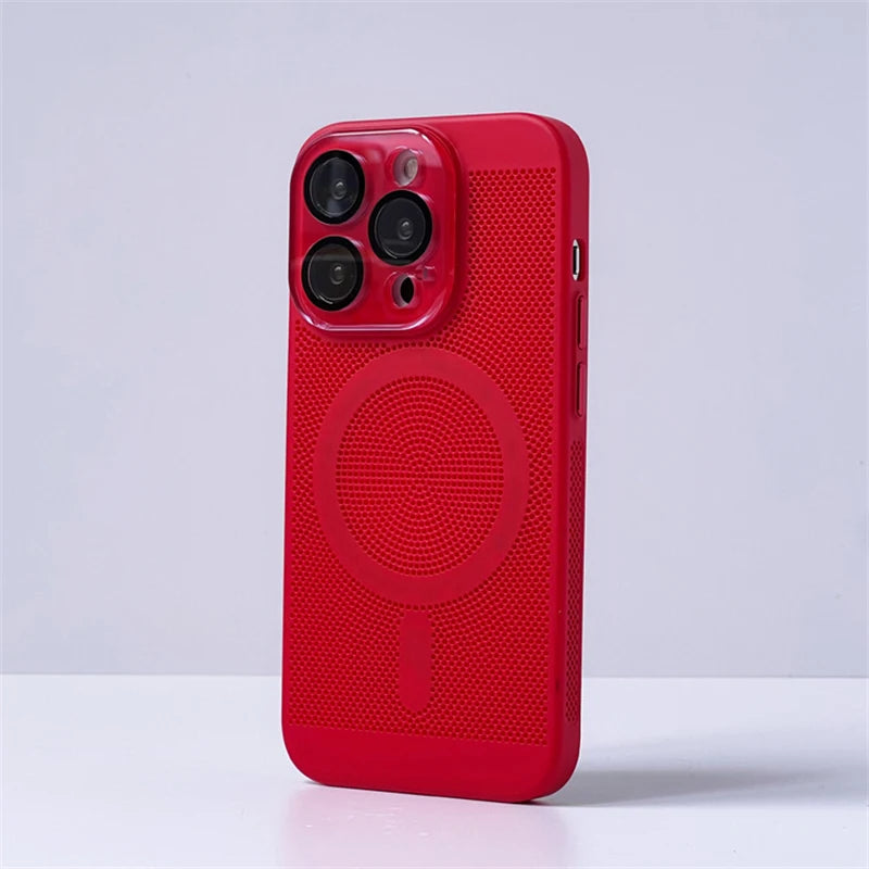 seraCase Mesh Design MagSafe iPhone Case for iPhone 15 Pro Max / Red