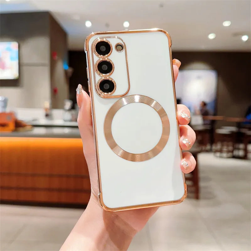 seraCase Luxury Magnetic Wireless Charging Samsung Case for