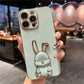 seraCase Cute Rabbit Holder Stand iPhone Case for iPhone 15 Pro Max / Mint Green