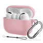 seraCase Airpods Case with Key Chain and Lanyard for AirPod Pro2 / Pink with Hook