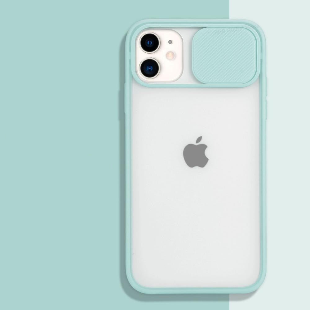 seraCase Transparent iPhone Case with Camera Shutter for iPhone 13 Pro Max / Mint Green
