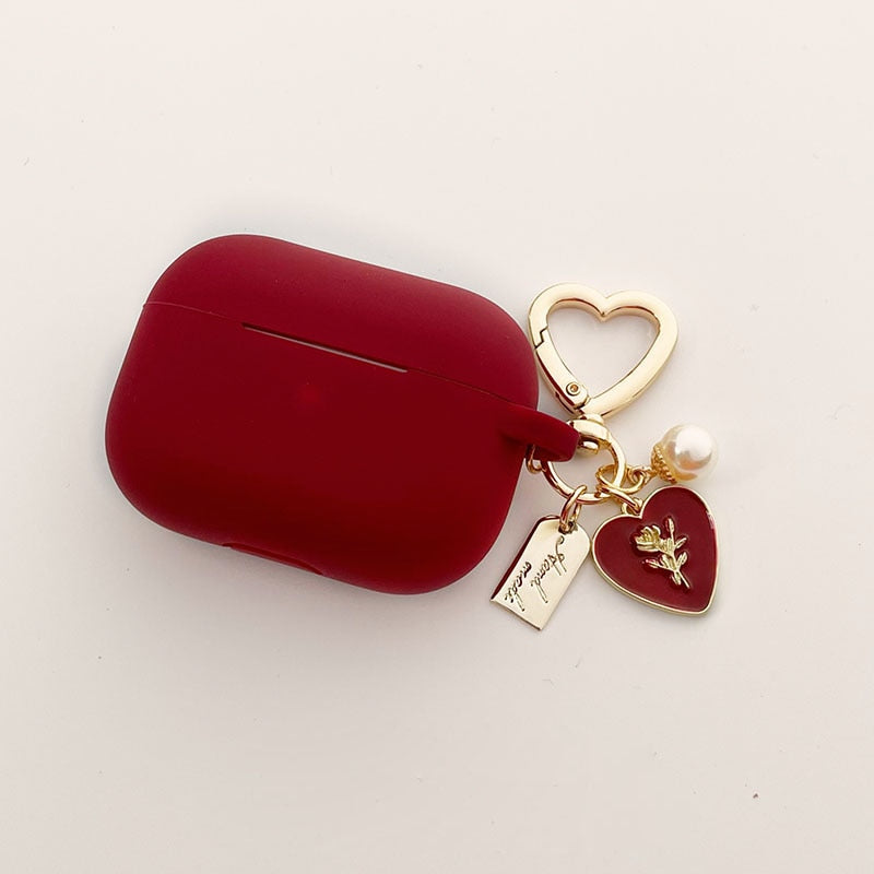 seraCase Elegant Wine Red AirPods Case for