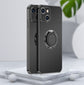seraCase Metal Plated iPhone Case with Ring Holder Stand for iPhone 15 Pro Max / Black