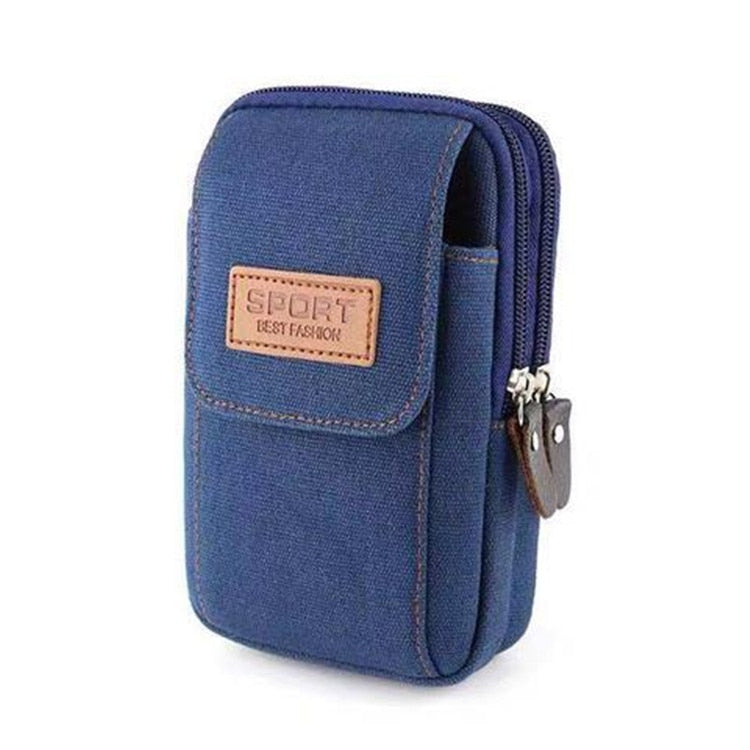 seraCase Waterproof Canvas Waist Mobile Case for M 3 Layer Blue SB