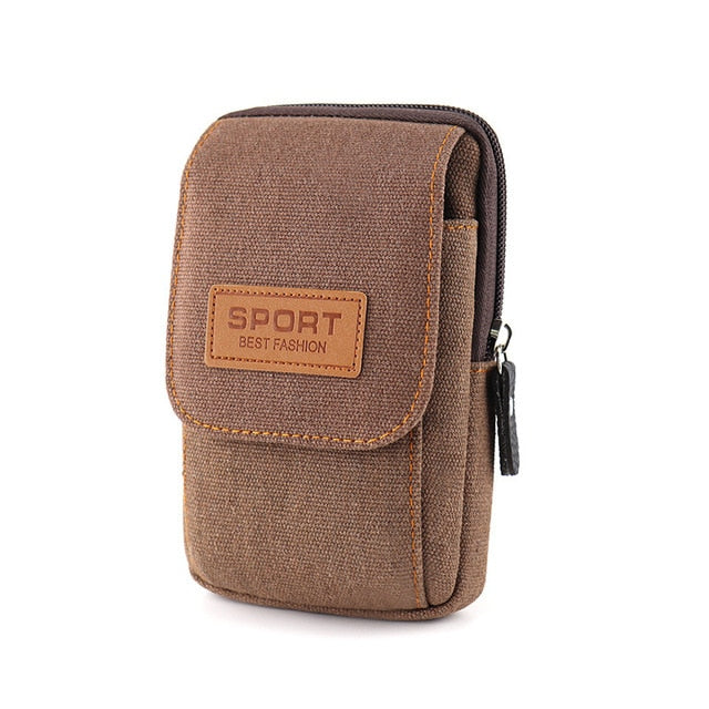 seraCase Waterproof Canvas Waist Mobile Case for S 2 layer Brown SB