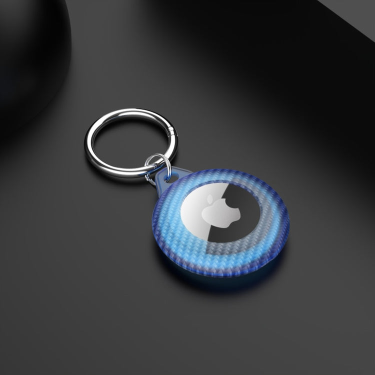 seraCase Carbon Apple AirTag Keychain Case for Blue