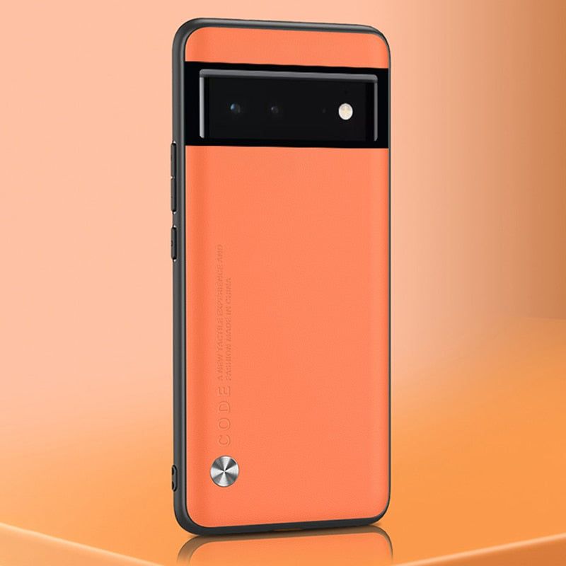 seraCase Luxury Leatherette Pixel Case for Google Pixel 7 Pro / Orange