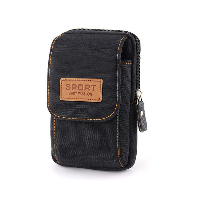 seraCase Waterproof Canvas Waist Mobile Case for S 2 layer Black SB
