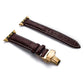 seraCase Luxury Italian Leather iWatch Strap for 38MM 40MM 41MM / Brown 1 - Gold