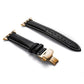 seraCase Luxury Italian Leather iWatch Strap for 38MM 40MM 41MM / Black 1 - Gold