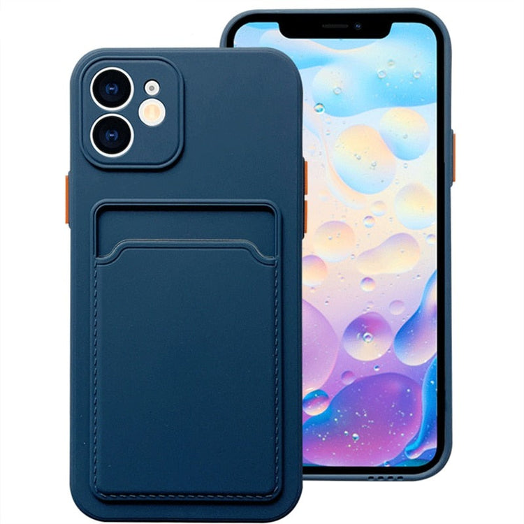 seraCase Shockproof Card Holder iPhone Case for iPhone 13 Mini / Dark Blue