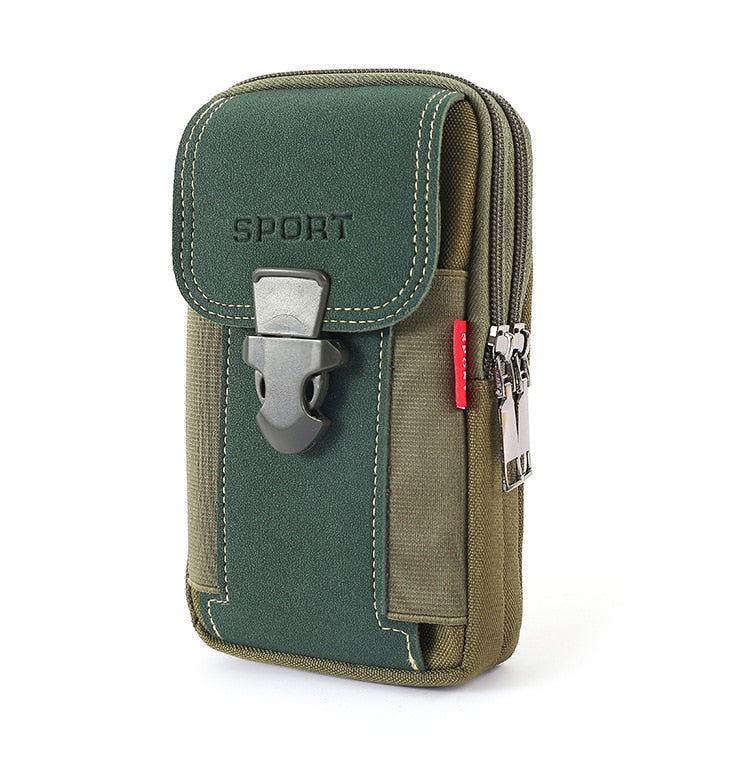 seraCase Waterproof Canvas Waist Mobile Case for 3 Layer Green SB