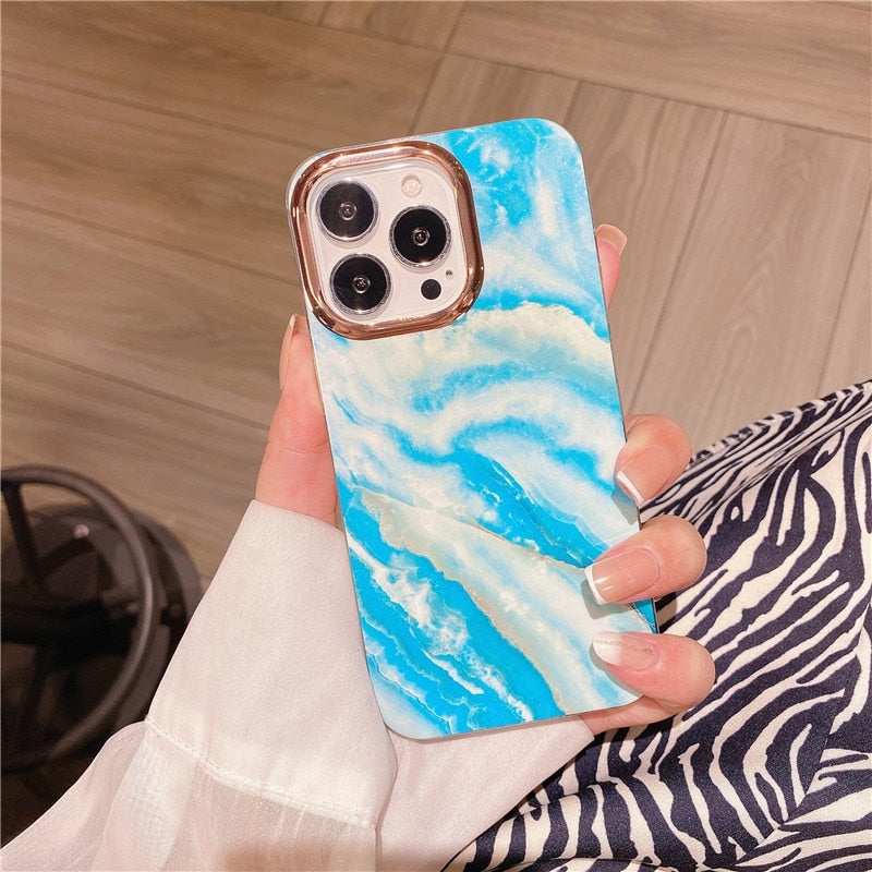 seraCase Luxury Colorful Marble iPhone Case for iPhone 14 Pro Max / Design 1