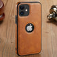 seraCase Luxury Leather Logo Cut iPhone Case for