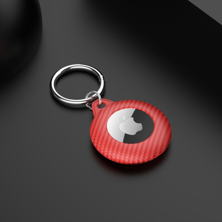 seraCase Carbon Apple AirTag Keychain Case for Red
