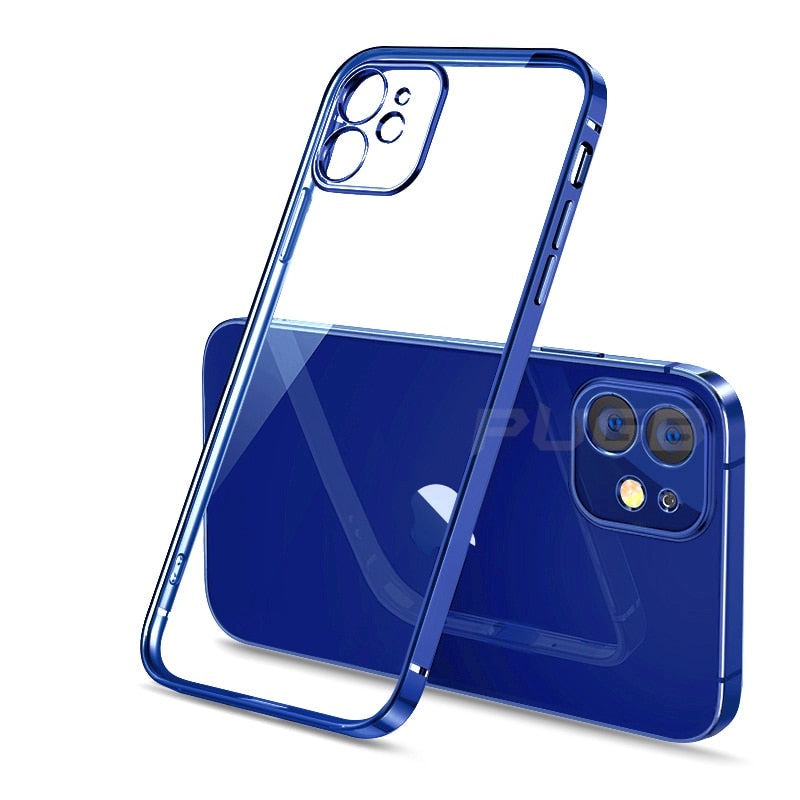 seraCase Soft Silicone Transparent iPhone Case for iPhone 13 Pro Max / Blue