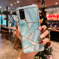 seraCase Electroplated Geometric Marble Samsung Case for Samsung S22 / Style 7