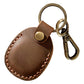seraCase Handmade Leather Apple AirTag Keychain with Belt Hook for Brown