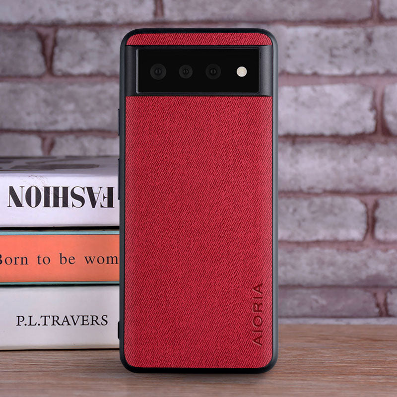 seraCase Highend Fabric Pixel Cover for Google Pixel 6 / Red