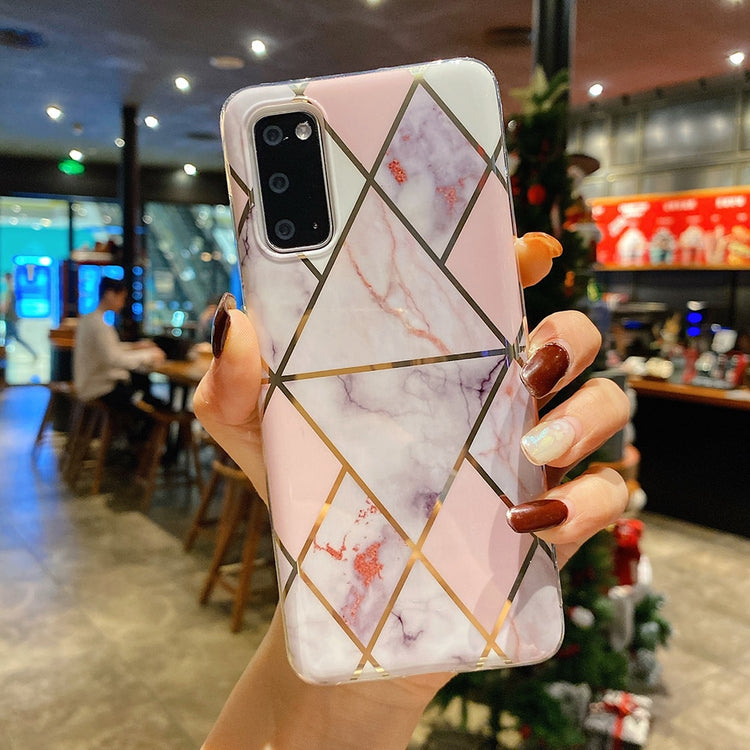 seraCase Electroplated Geometric Marble Samsung Case for Samsung S22 / Style 4