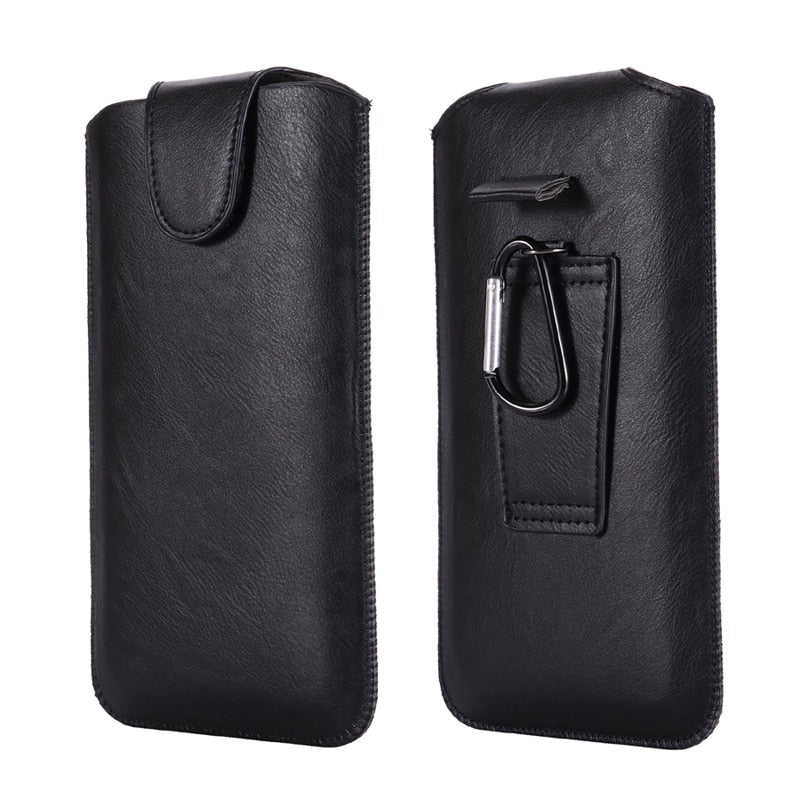 seraCase Ultra-thin Leather Waist Phone Holster for 4.7 inch / Black