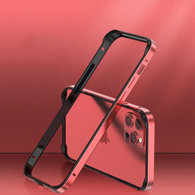 For iPhone 13 14 Pro Max 12 XS 11 Luxury Aluminum Metal Bumper Border Cover  Case