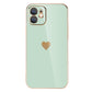 seraCase Luxury Electroplated iPhone Case with Golden Heart for iPhone XS Max / Mint Green