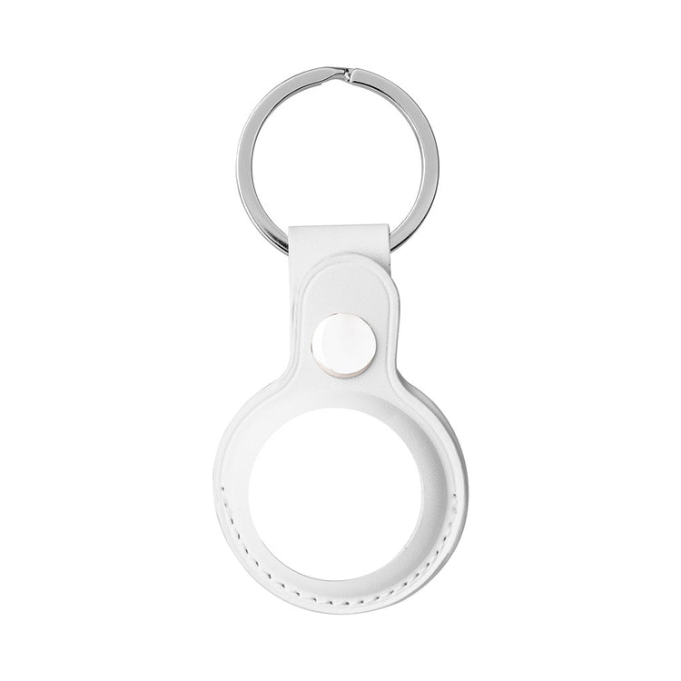seraCase Leather Keyring for Apple AirTag for White