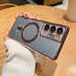 seraCase Color Metal Border Transparent MagSafe Samsung Case for Samsung S23 / Pink