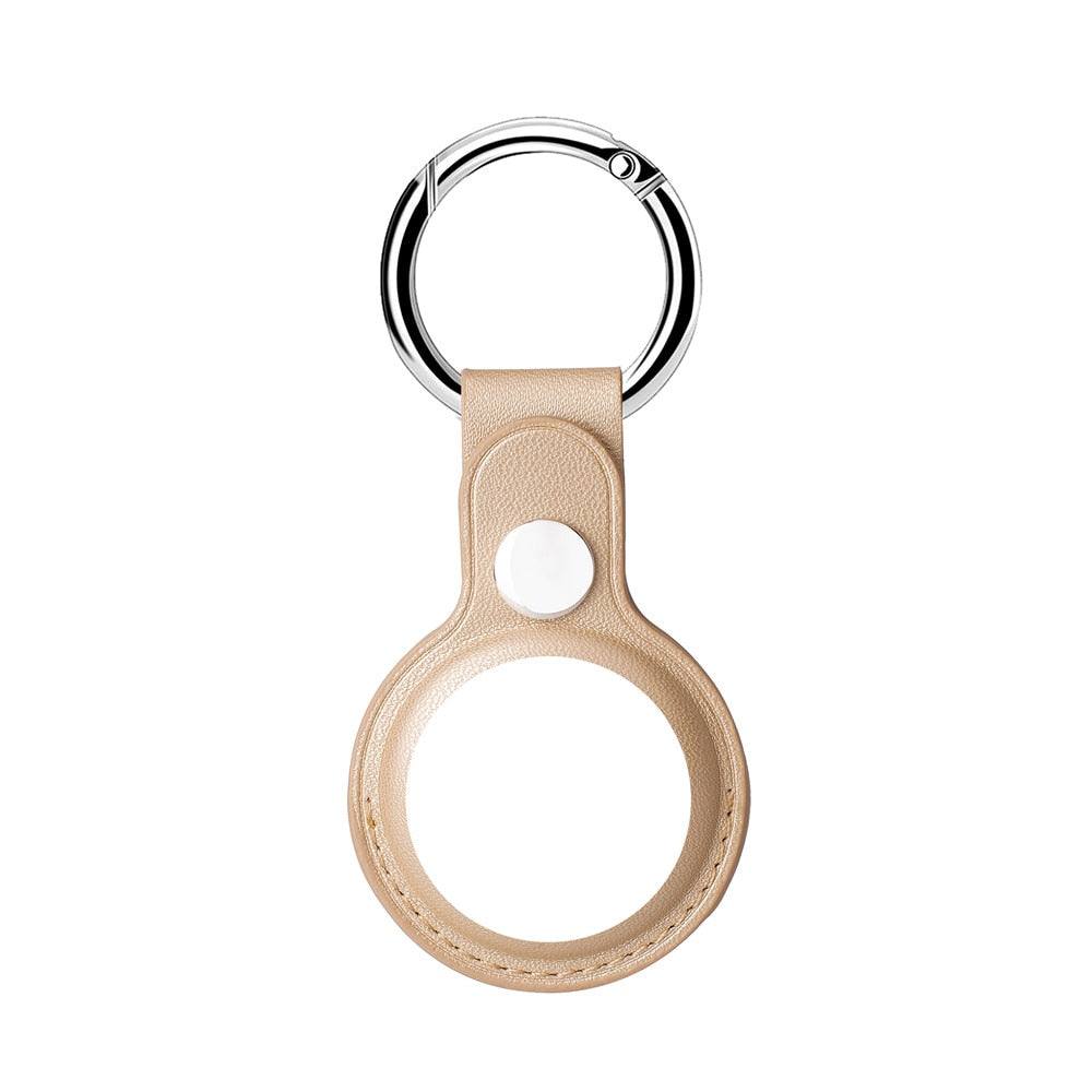 seraCase Leather Apple AirTag Key Holder for Gold