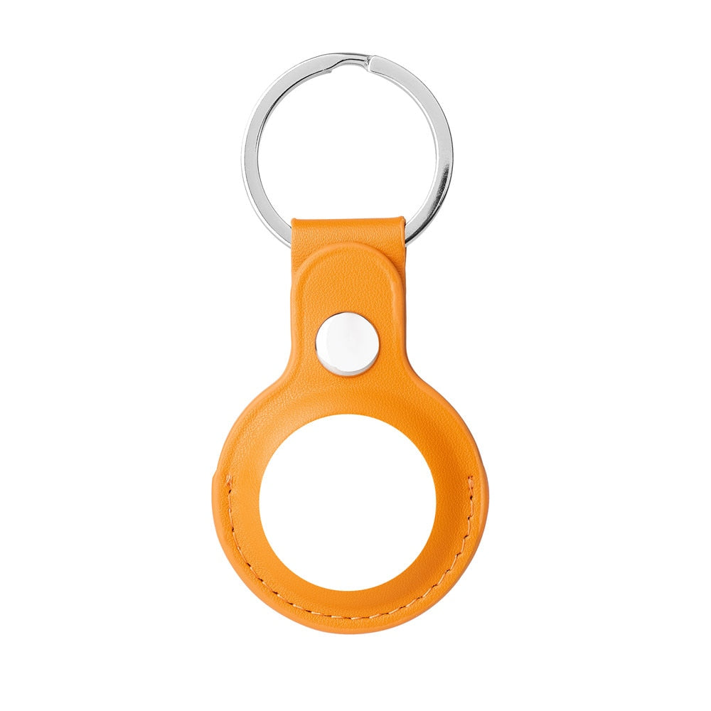 seraCase Leather Keyring for Apple AirTag for Yellow