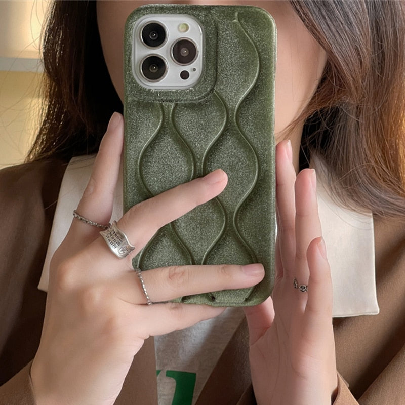 seraCase Plush Fabric iPhone Case for iPhone 14 Pro Max / Dark Green