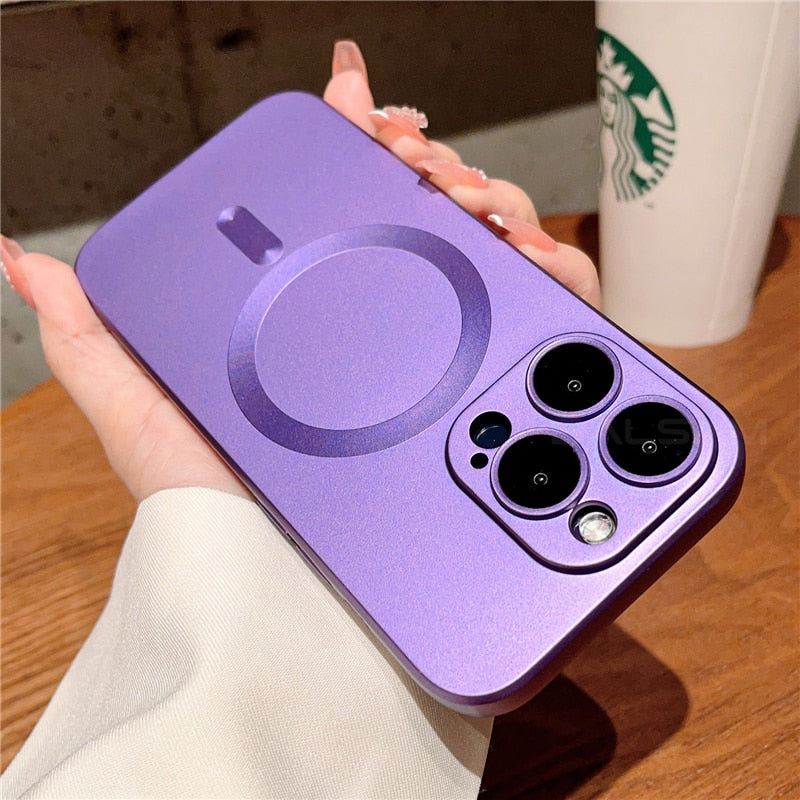 seraCase Matte Finish Soft Silicone iPhone Case for iPhone 14 Pro Max / Dark Purple