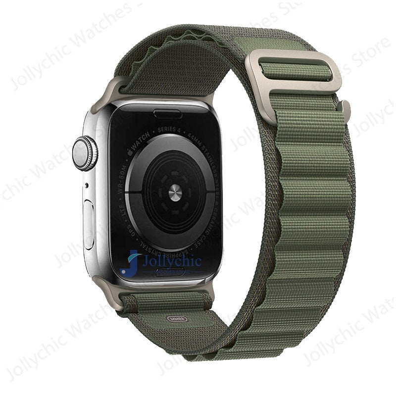 seraCase Alpine Loop Strap for Apple Watch for 42mm 44 45mm 49mm / Green