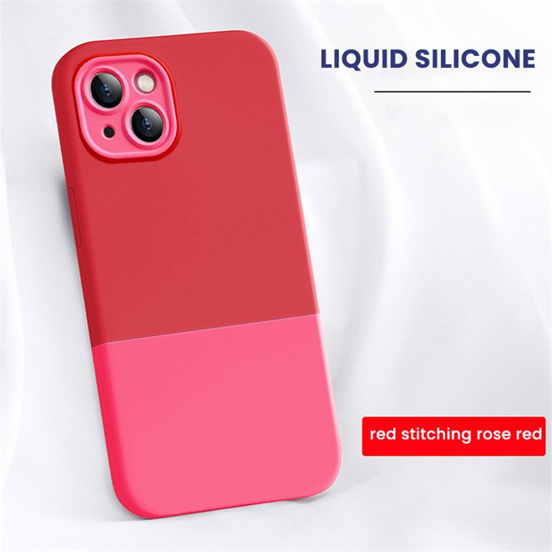 seraCase Contrasting Matte iPhone Case for iPhone 14 Pro Max / Red - Pink