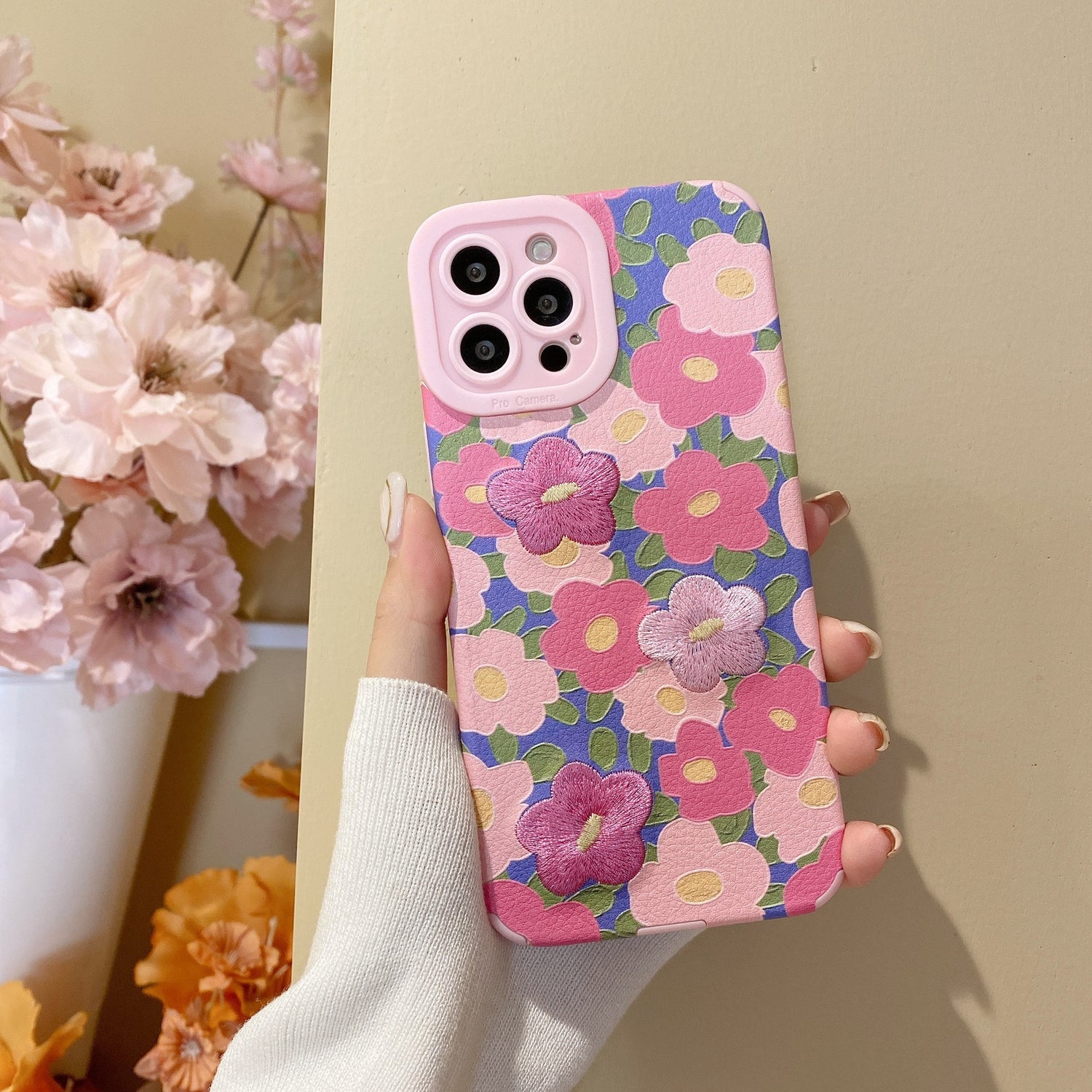 seraCase Flower Embroidery iPhone Case for iPhone 13 Pro Max / Flower