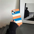 seraCase Multicolor Stripes iPhone Case for iPhone 11 / Orange - Blue