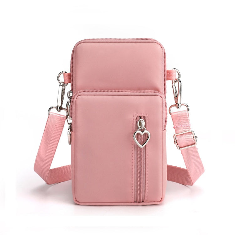 seraCase Shoulder Phone Pouch with Arm Band for Small Pink